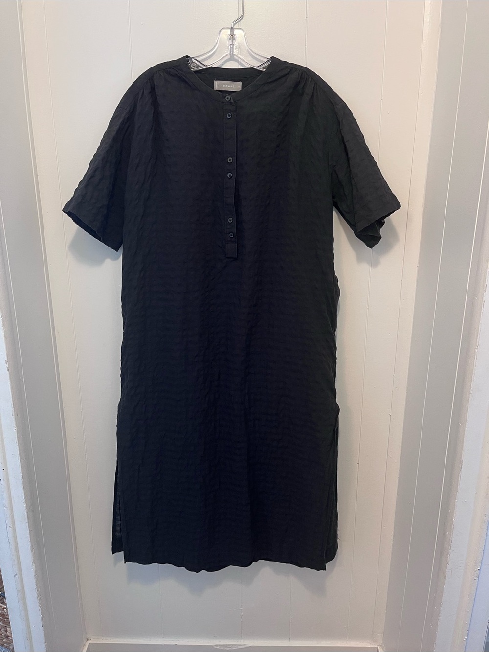 Everlane Black Waffle Dress
